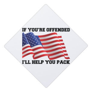 American patriot  graduation cap topper