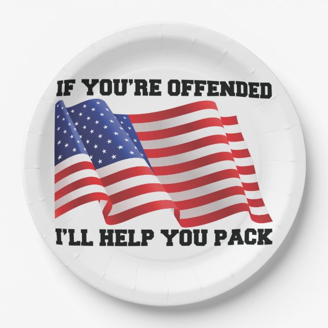 American patriot  paper plate (Front)