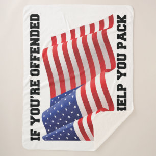 American patriot sherpa blanket