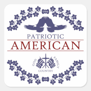 American PATRIOT Square Sticker