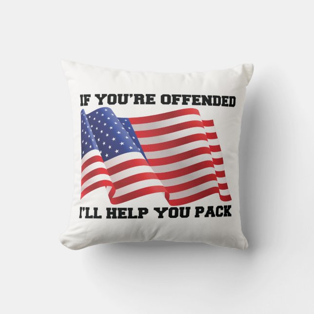 American patriot  throw pillow (Front)