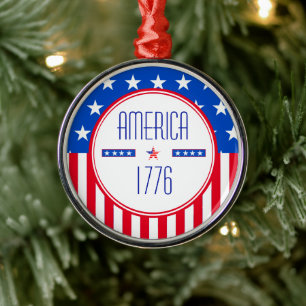 American Patriotic 1776 Ornament
