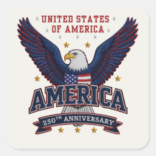 American Patriotic Celebration Square Sticker