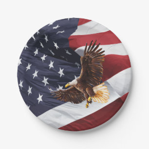 American Patriotic Eagle Paper Plate