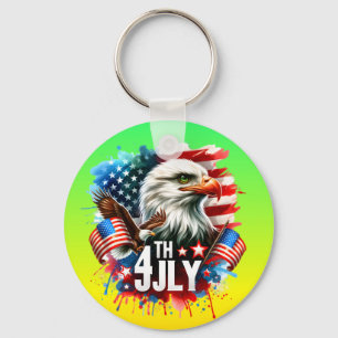 American Patriotic Eagle Sublimation-61905 Keychain