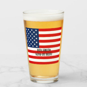 American patriotic flag glass