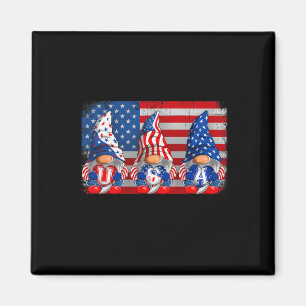 American Patriotic Gnomes Usa Independence Day 4th Magnet