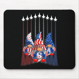 American Patriotic Gnomes Usa Independence Day 4th Mouse Pad
