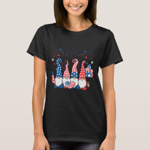 American Patriotic Gnomes Usa Independence Day 4th T-Shirt