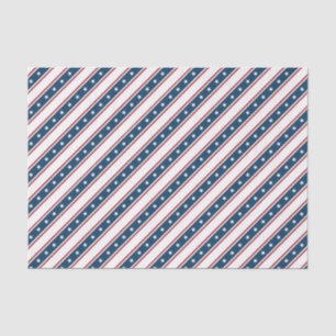 American Patriotic Stars and Stripes Pattern Tissue Paper