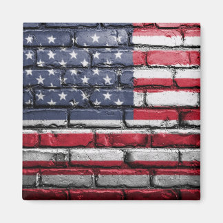 American Patriotic US Flag on the Wall Magnet