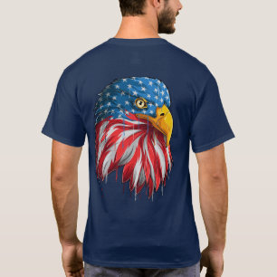 American Patriotic USA Flag Bald Eagle Men's T-Shirt