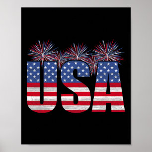 American Patriotic Usa Men Women Flag Usa Freedom  Poster