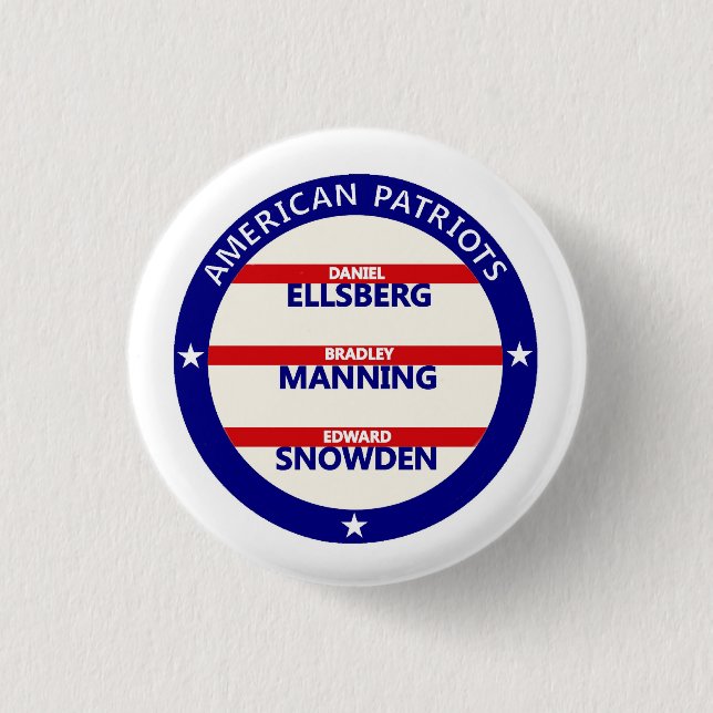 American Patriots 1 Inch Round Button (Front)