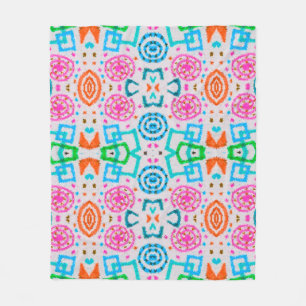 American pattern. Ikat seamless print. Fashion che Fleece Blanket