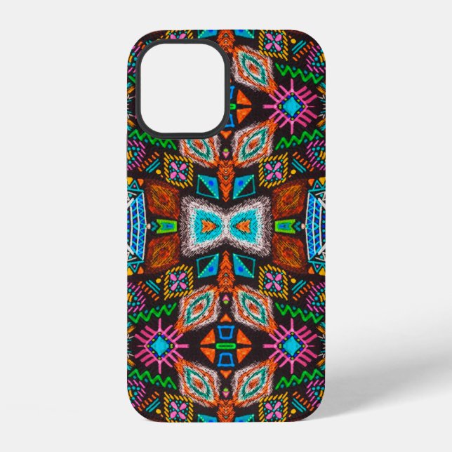American pattern. Ikat seamless print. Indian desi iPhone Case (Back)