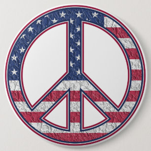 American Peace 6 Inch Round Button