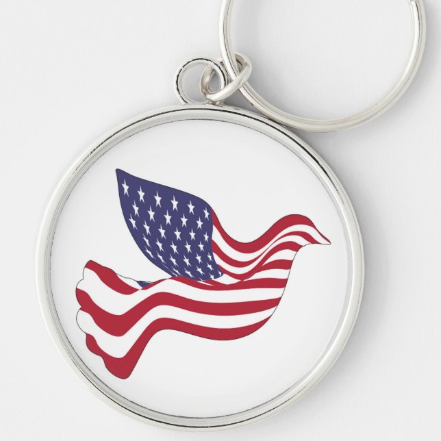 AMERICAN PEACE DOVE KEYCHAIN (Front)