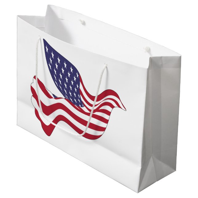 AMERICAN PEACE DOVE LARGE GIFT BAG (Front Angled)