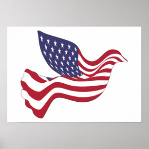 AMERICAN PEACE DOVE POSTER