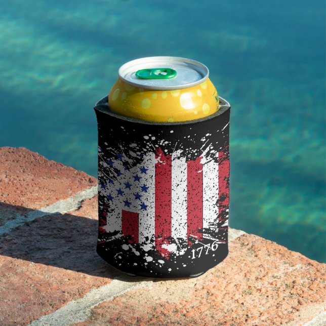American Peace Flag 1776 American State National Can Cooler (In Situ Pool)