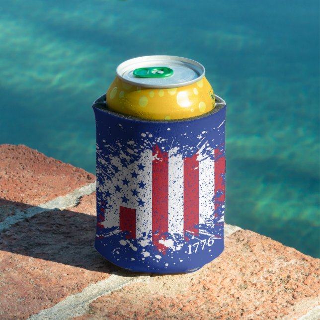 American Peace Flag 1776 American State National Can Cooler (In Situ Pool)