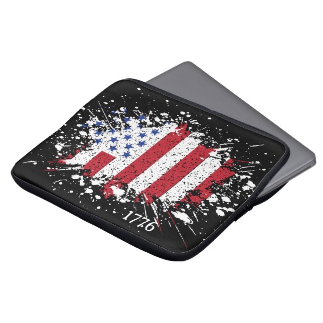 American Peace Flag 1776 American State National Laptop Sleeve (Front Top)