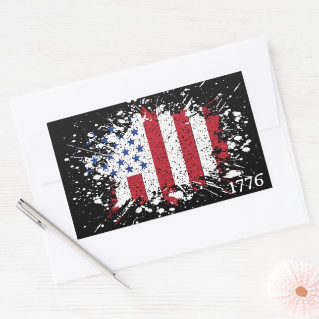American Peace Flag 1776 American State National R Sticker (Envelope)
