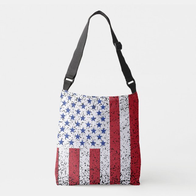 American Peace Flag American State National Crossb Crossbody Bag (Front)
