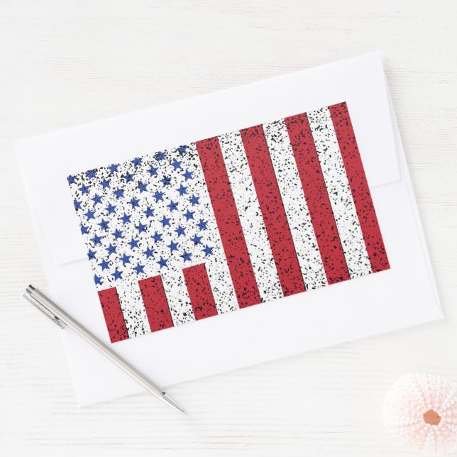 American Peace Flag American State National Rectan Sticker (Envelope)
