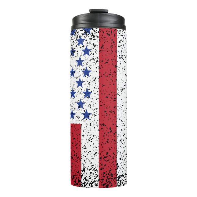 American Peace Flag American State National Therma Thermal Tumbler (Front)