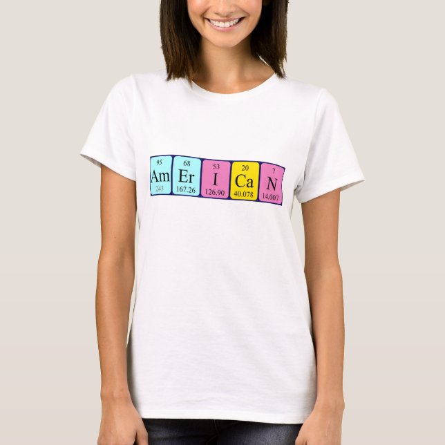 American periodic table patriotic shirt (Front)