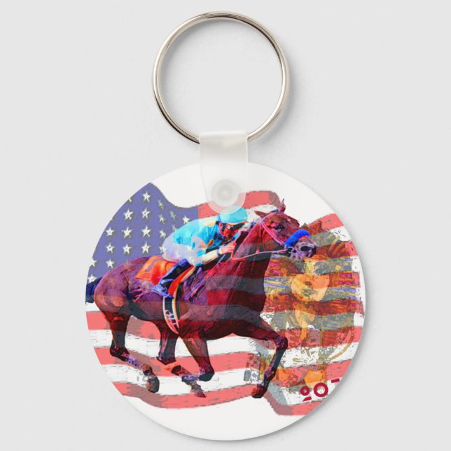 American Pharoah 2015 Keychain (Front)