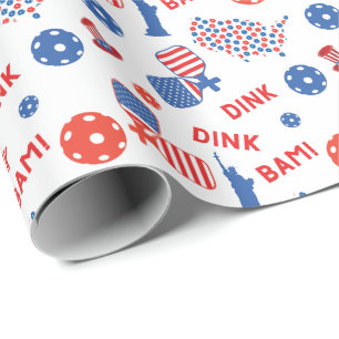American pickleball wrapping paper