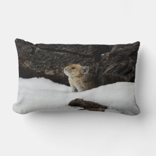 American Pike in Snowbank Lumbar Pillow