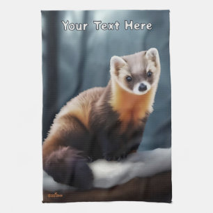 American Pine Marten Kitchen Towel