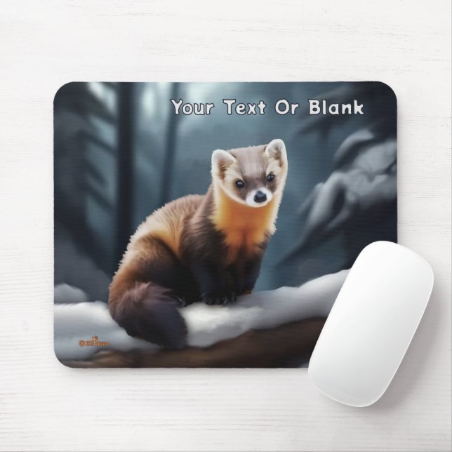 American Pine Marten Mouse Pad (With Mouse)