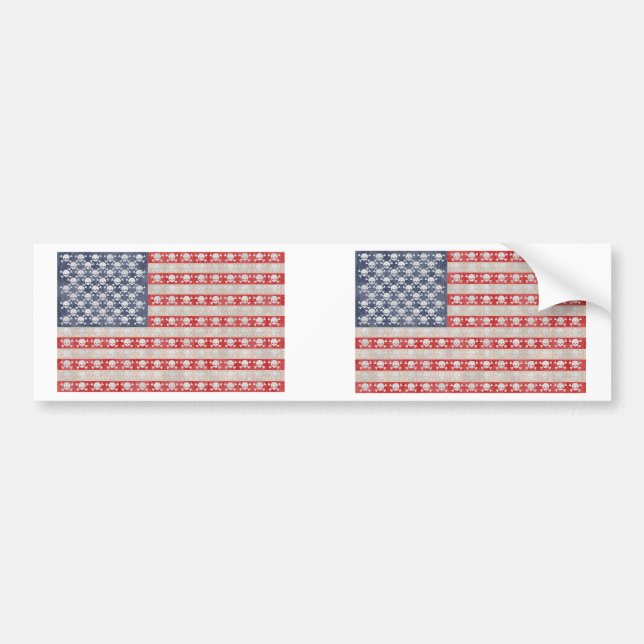 American Pirate Flag Bumper Sticker (Front)