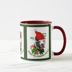 American Pit Bull Terrier Christmas Gifts Mug