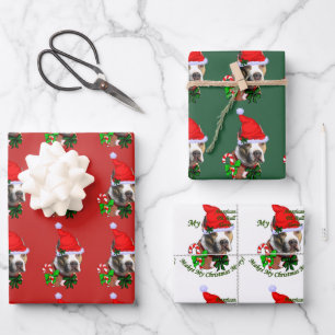 American Pit Bull Terrier Christmas Wrapping Paper Sheet