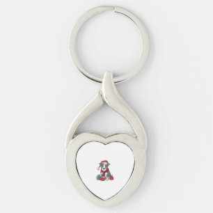 American Pit Bull Terrier Dog Christmas Outfits Sa Keychain
