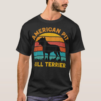 American Pit Bull Terrier Dog Lovers Sunset For Da T-Shirt