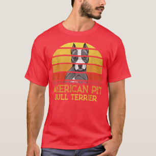 American Pit Bull Terrier Dog Lovers Sunset For Da T-Shirt