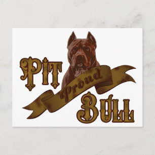 American Pit Bull Terrier Dog Postcard