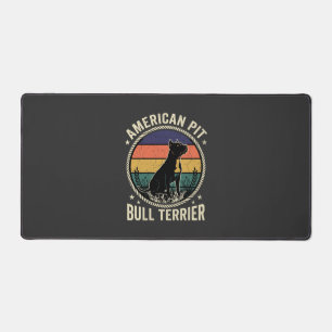 American Pit Bull Terrier Dog Vintage Sunset Rope Desk Mat