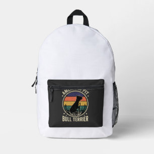 American Pit Bull Terrier Dog Vintage Sunset Rope Printed Backpack