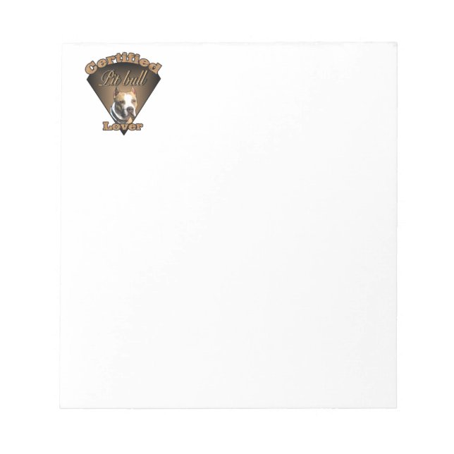 American Pit Bull Terrier Gifts Notepad (Front)
