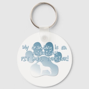 American Pit Bull Terrier Granddog Keychain