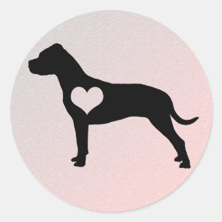 American Pit Bull Terrier Heart Stickers