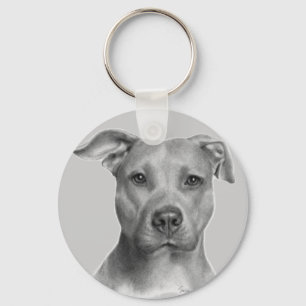 American Pit Bull Terrier Keychain